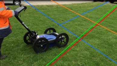 Détection de réseaux enterrés par géoradar tri-fréquance 7 ID Réseaux